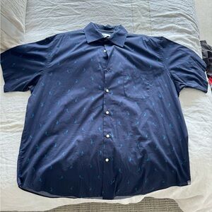 Peter Millar Men’s Button Down Shirt XXL Shark Print